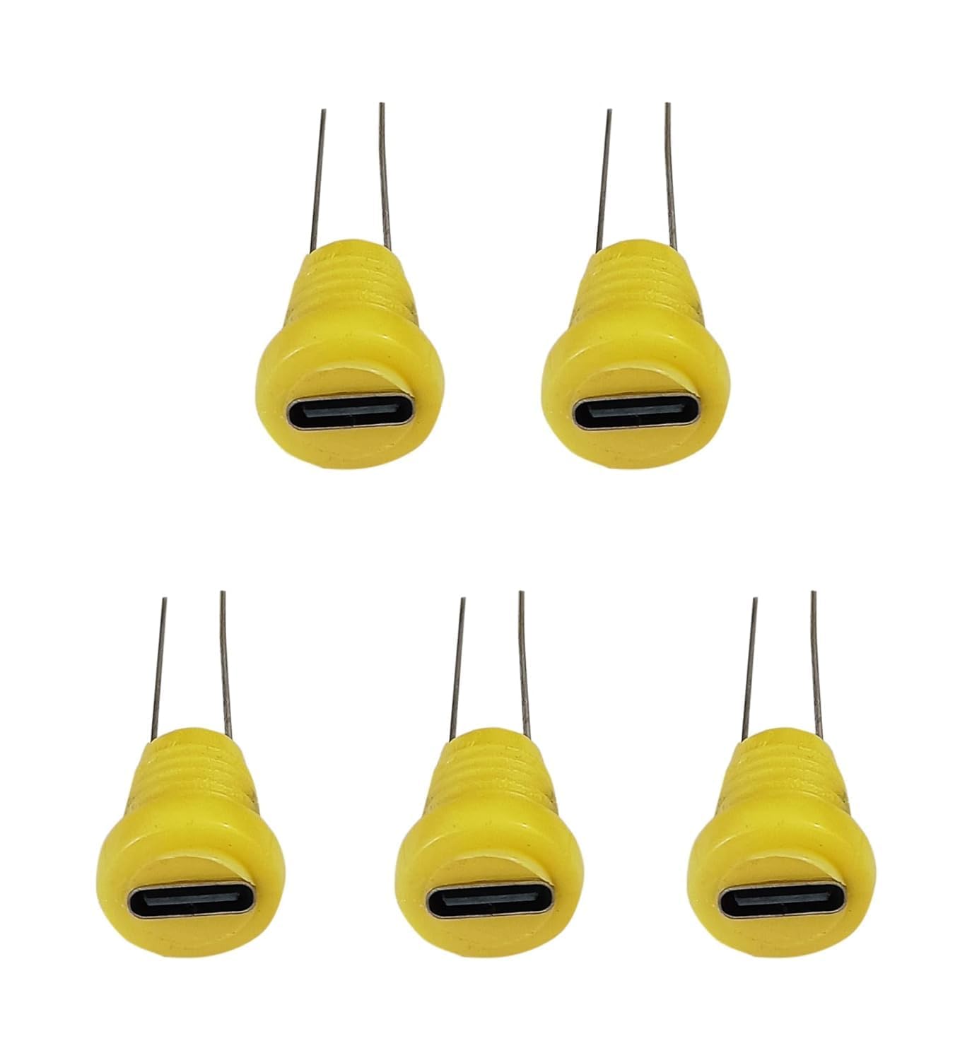 5PCS 2PIN TYPE C Female Panel Mount Socket Connector For PCB, Electronic Circuits, DIY Hobby Kit Multipurpose (Yellow)-image-33