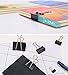 120 Pcs Binder Clips - Paper Clamps Assorted 6 Sizes, Paper Binder Clips, Metal Fold Back Clips with Box for Office, School and Home Supplies, Black