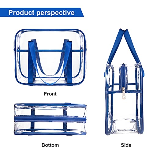 Large Clear Makeup Bags Thick PVC Zippered Clear Toiletry Bag Clear Tote Bags Cosmetic Bag for Daily Work,Travel,Sport4