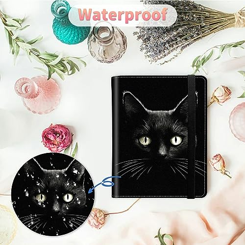 Image of Black Cat Photo Album 4x6 120 Pockets Photos with Strong Elastic Band, Small Mini Albums Sheet Protector Folder for Photos, Album for Family Wedding Baby Women Men Vacation Gift