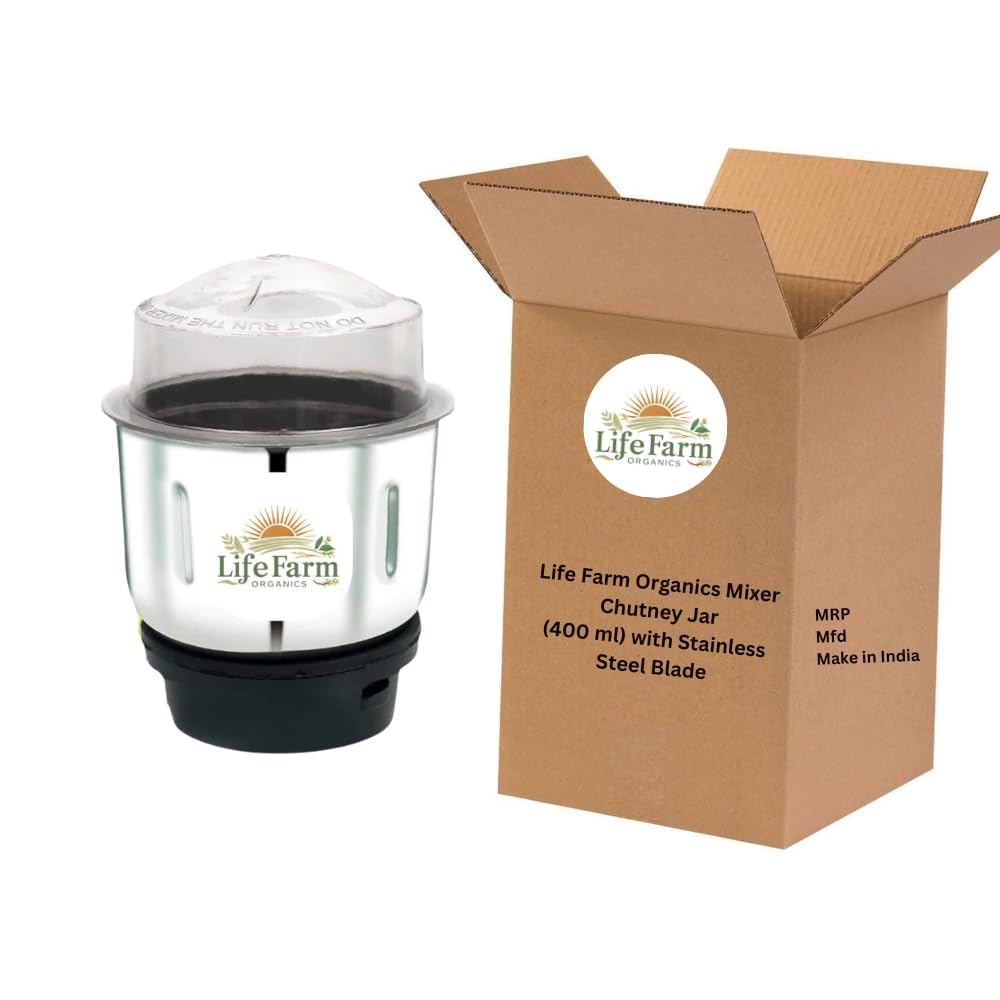 Bajaj Mixer Grinder Suitable - LFO Chutney jar 500ML(Black & White), Stainless Steel, Universal Compatibility For All Mixer-image-36