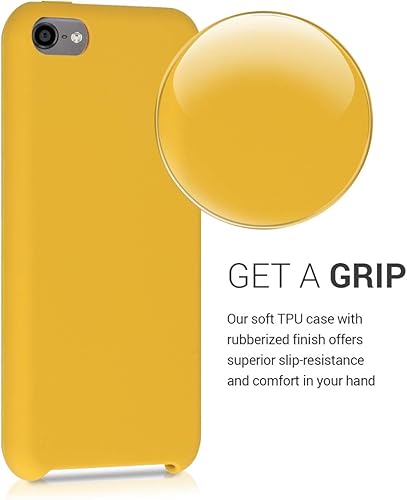 Miniatura 3 de kwmobile Funda de silicona TPU compatible con Apple iPod Touch 6G 7G (6 y 7 generación), funda protectora suave y flexible, color amarillo miel