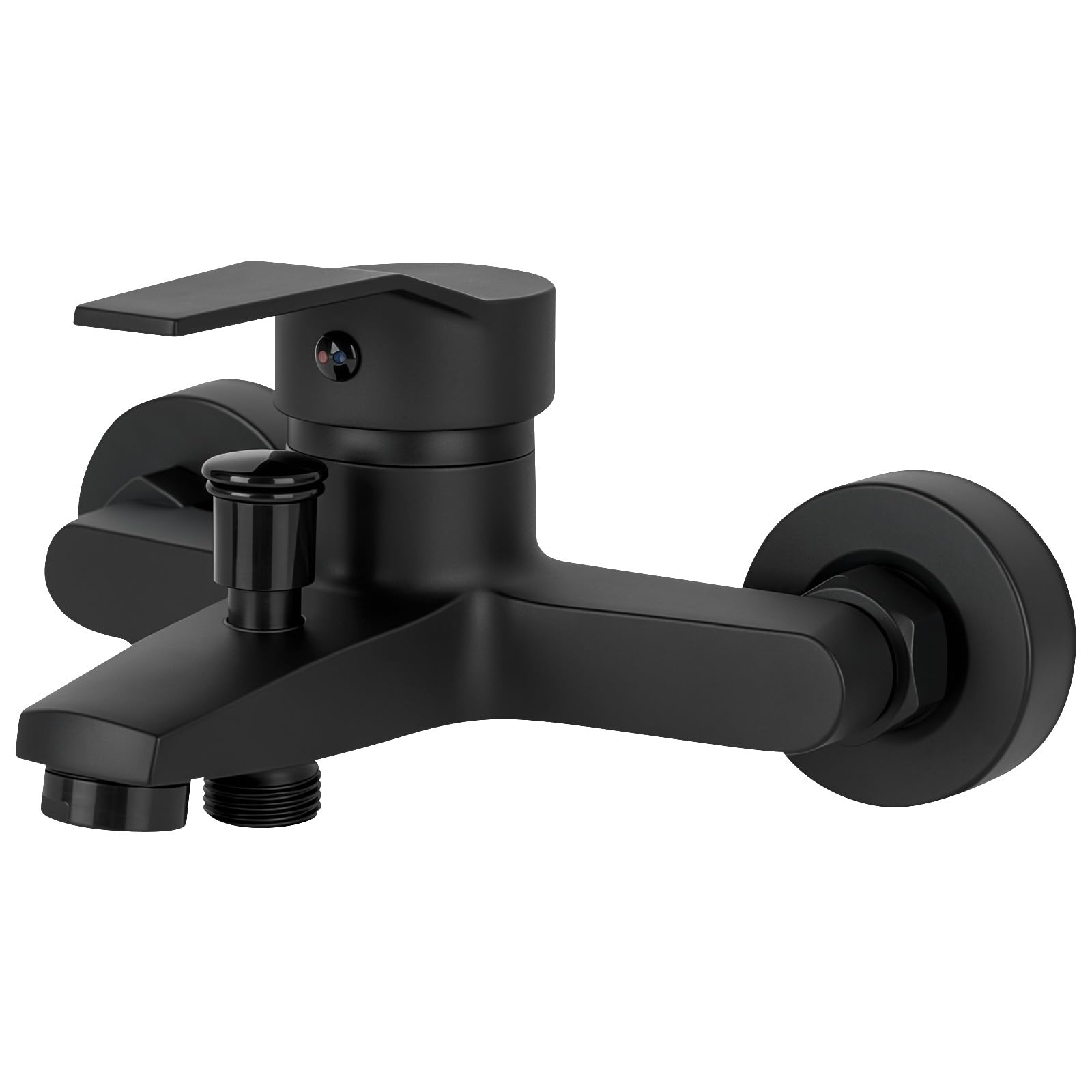 XTDMJ Mitigeur de douche, mitigeur monocommande en saillie | Robinet de douche chromé avec bec G ½, robinet de douche avec noyau en céramique (noir)