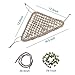 AUBBC Bearded Dragon Hammock, 100% Natural Seagrass Triangular Lizard Lounger with Jungle Climber Vines Reptile Leaves Hooks for Geckos, Anoles, Snakes and More (12.5 x16.5 Inch)
