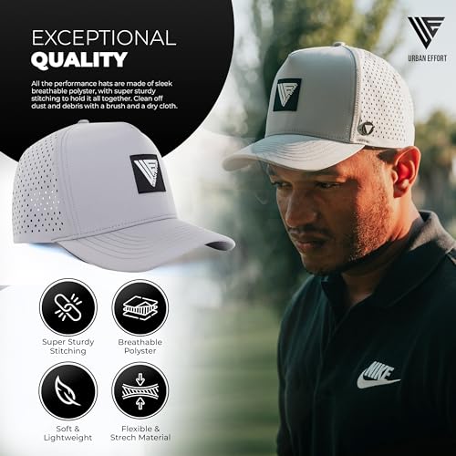 Image of Urban Effort Specialty Mens Snapback Hat - Curved Brim A Frame Adjustable Trucker Cap for Men and Women