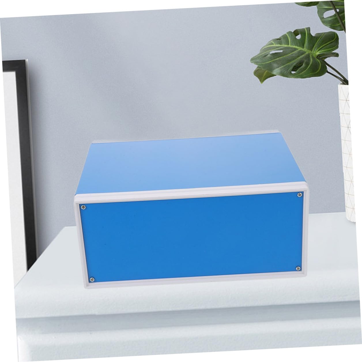 Anneome Blaues Metall Anschlussdose aus Eisen für Elektroprojektkasten mit Schneller Installation und Elegantem Design für Selbstgemacht Elektronikprojekte und Außenbereich