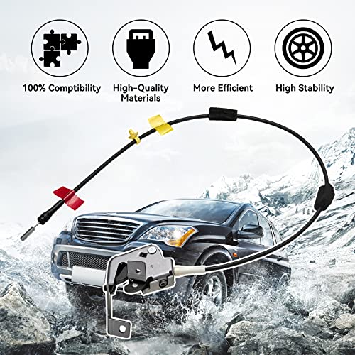 Image of SYERAL Door Latch Cable Passenger Side Rear Right 6L3Z-18264A26-A Compatible with Ford1997-2003 F-150,1997-1999 F-250 Extended Cab Rear Upper Door Latch Lock Cable Assembly