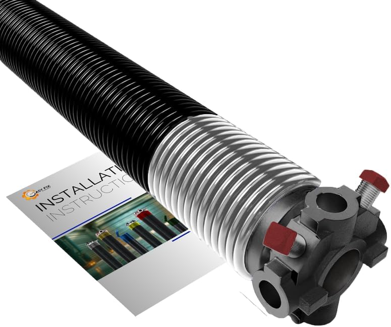 Muelle de torsión para puerta de garaje (218 x 1.75 x 28) Reemplazo de herida de mano izquierda para el lado derecho de la puerta de garaje (color