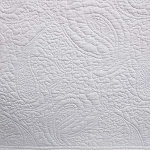 Greenland Home Paisley Quilted Bed Skirt Twin White