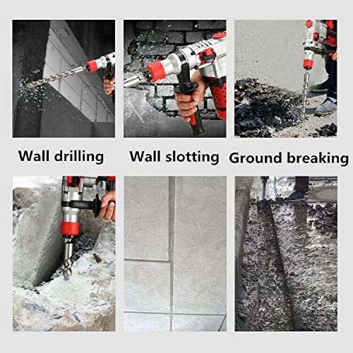 NeNchengLi Bohrhammer Elektrischer Bohrhämmer Stemmhammer Meißelhammer Abbruchhammer Mit Koffer 2200W 30 Zylinder 0-930… – Bild 6
