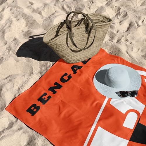 Image of Northwest NFL Cincinnati Bengals Microfiber Beach Towel, 30 x 60 Inches - Quick Dry, Sand Resistant, Lightweight, Highly Absorbent, Incisor Design
