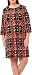 Tiana B Women's Plus-Size Abstract Trapeze Dress with 3/4 Sleeves Leather Piping