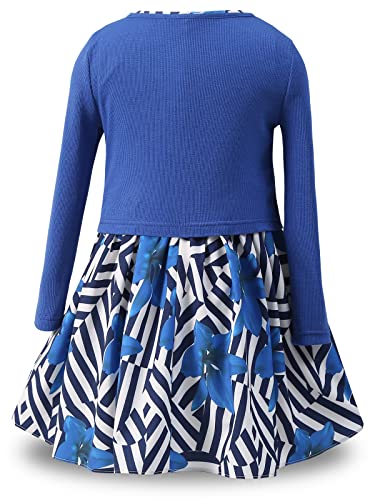 Bonny Billy Girls' Clothing Sets Flower Dress and Solid Cardigan 2 Pieces Outfits4