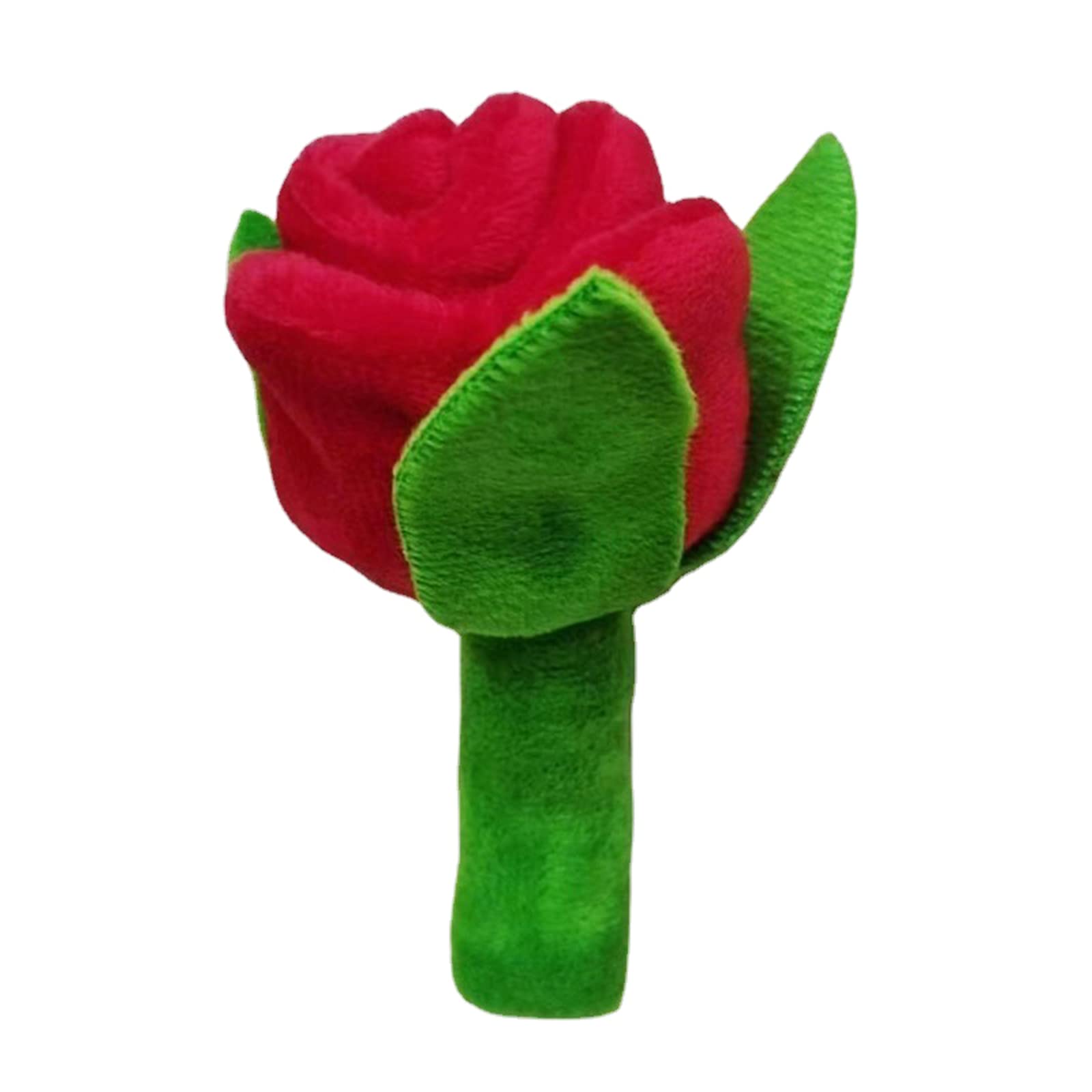 Rose Flower Plush Squeaky Dog Toys Rose Flower Interactive Stuffed Dog Chew Toy for Small to Large Dogs