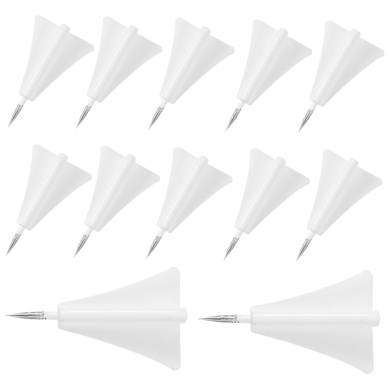 Veemoon 5 Boîtes Punaise d'avion en Métal Punaises Goupille Carte Feutrine Feutre Poussoir Épingles Clips De Punaise Accessoires pour Tableaux en Liège Blanche