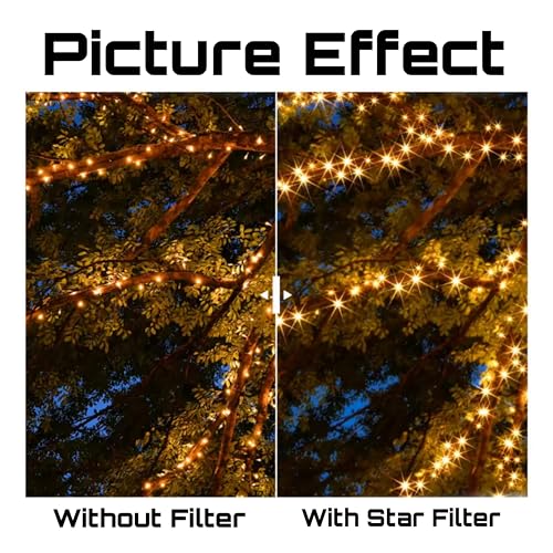 Image of GetZget Star Filters Lens Compatible with oneplus12, iPhone 14 /15 pro & pro max, Xiaomi 14 Mobile Cover, DSLR Camera (Star No.6 Filter, 58mm)