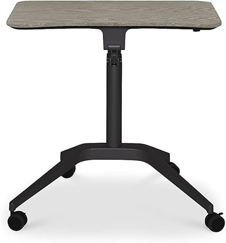 Miniatura 4 de Unique Furniture Mesa de trabajo con mesa de trabajo ajustable en altura, escritorio móvil, con parte superior espresso