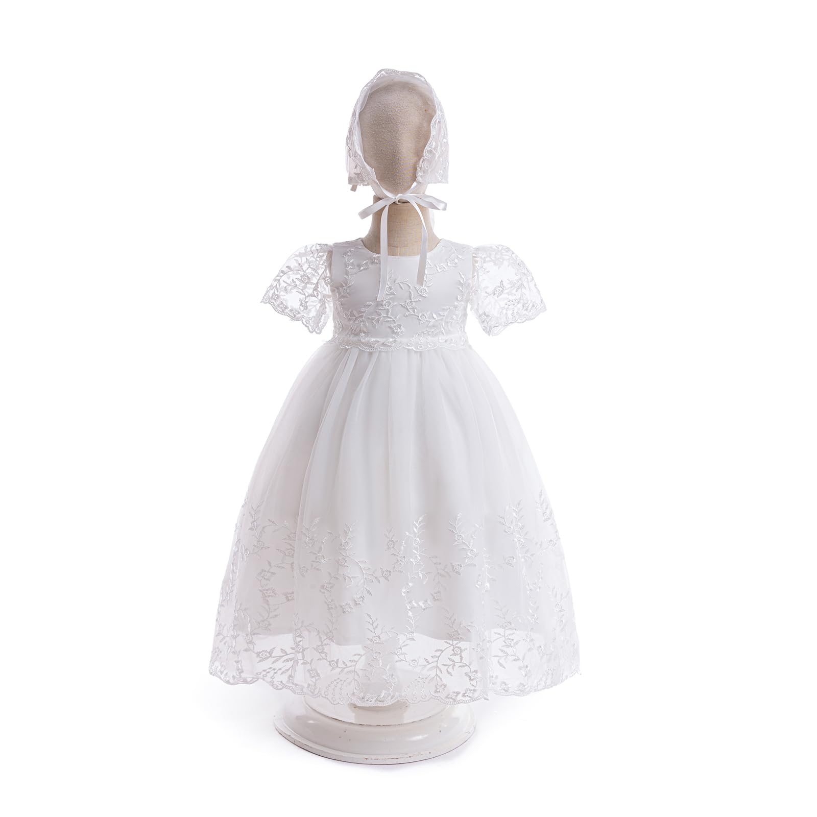 Vestido de bautizo blanco para niñas pequeñas, vestido de bautizo para fiesta formal, vestidos de boda para bebés