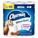 Charmin Toilet Paper Ultra Soft, 12 Mega Rolls = 24 Regular Rolls, 2-ply Bath Tissue