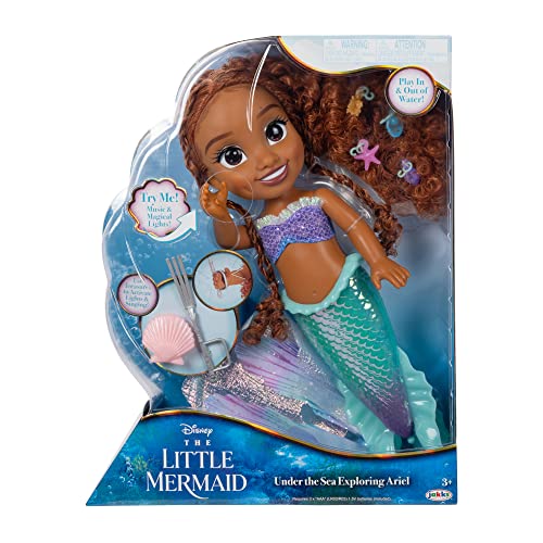 Disney The Little Mermaid Ariel Doll With Hair Charms! Feature Singing & Talking Doll, Accessories Activate Music & Magical Lights - Play In & Out Of Water! #TOP6