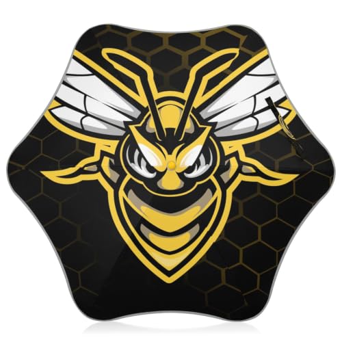 Parapluie enfant frelon jaune anti-UV et réfléchissant à ouverture automatique