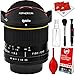 Opteka 6.5mm f/3.5 HD Aspherical Wide Angle Fisheye Lens with Optical Cleaning Kit for Canon EOS 80D, 77D, 70D, 60D, 60Da, 50D, 7D, T7i, T7s, T7, T6s, T6i, T6, T5i, T5, SL2 and SL1 Digital SLR Cameras