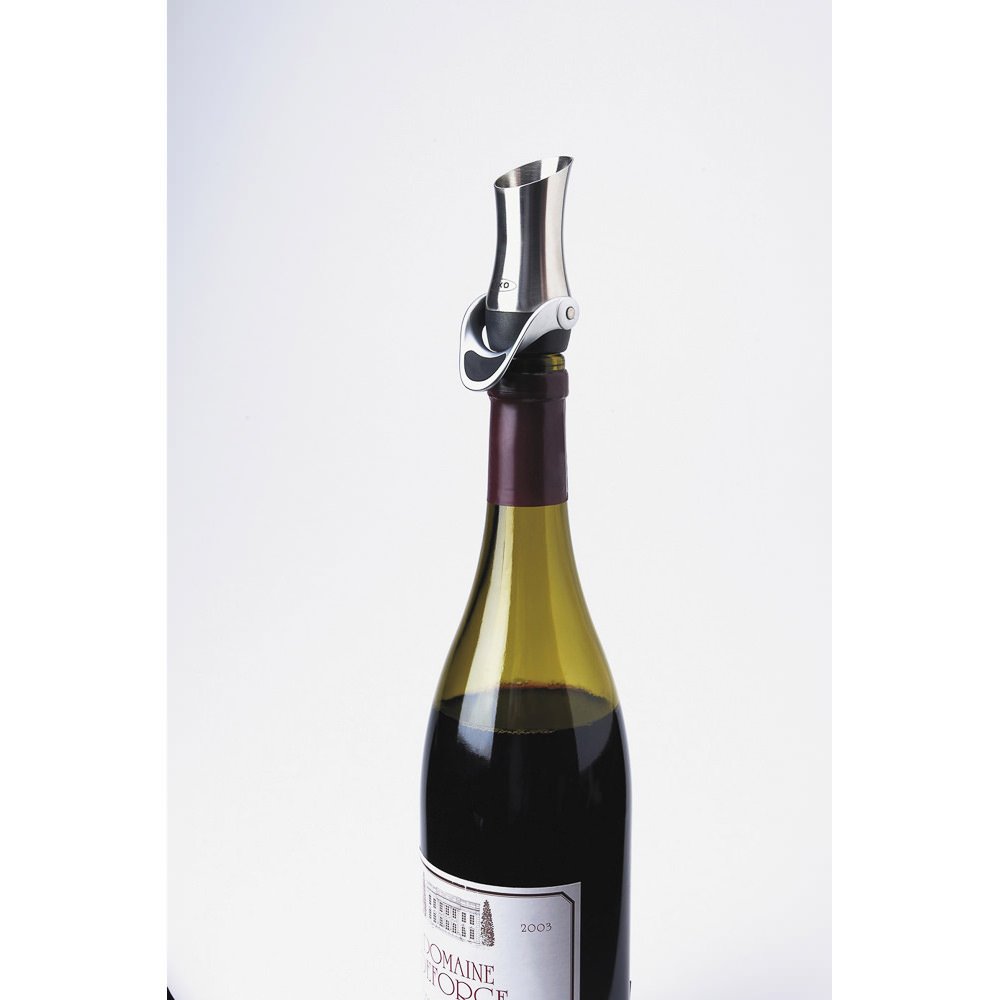 Oxo Steel 1109780 - Tapón y Boquilla de Servir para Botella de Vino