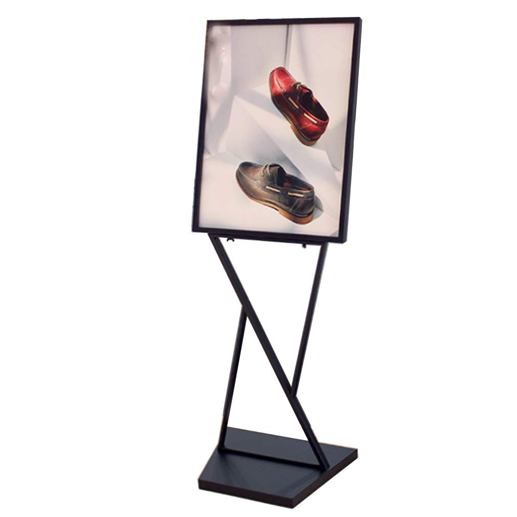 Verstellbarer Winkel des Panels, Schilderhalter-Plakatständer – robuster Sockel-Plakatständer, for Hochzeitstischnummern, Restaurantschilder, Fotos und Kunstdisplays(Black)