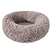 BVAGSS Soft Cuscini Letti Letto per Animali Rotondo Caldo Morbido soffice Peluche Sleeping Sofa per Gatti e Cani XH034 (Diameter:40cm, Light Brown)