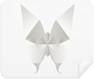 White Butterfly Origa Pattern Cleaning Cloth Screen Cleaner 2pcs Suede Fabric