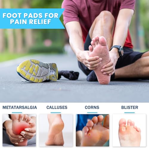 Image of Cutecrop 4 Pairs Dancer Pads for Ball of Feet, 1 /4 inch Felt Sesamoiditis Pads | Thick Self Adhesive Metatarsal pad, Forefoot Cushion, Callus Sesamoiditis Pain Relief for Men Women Dancing and Daily Wear