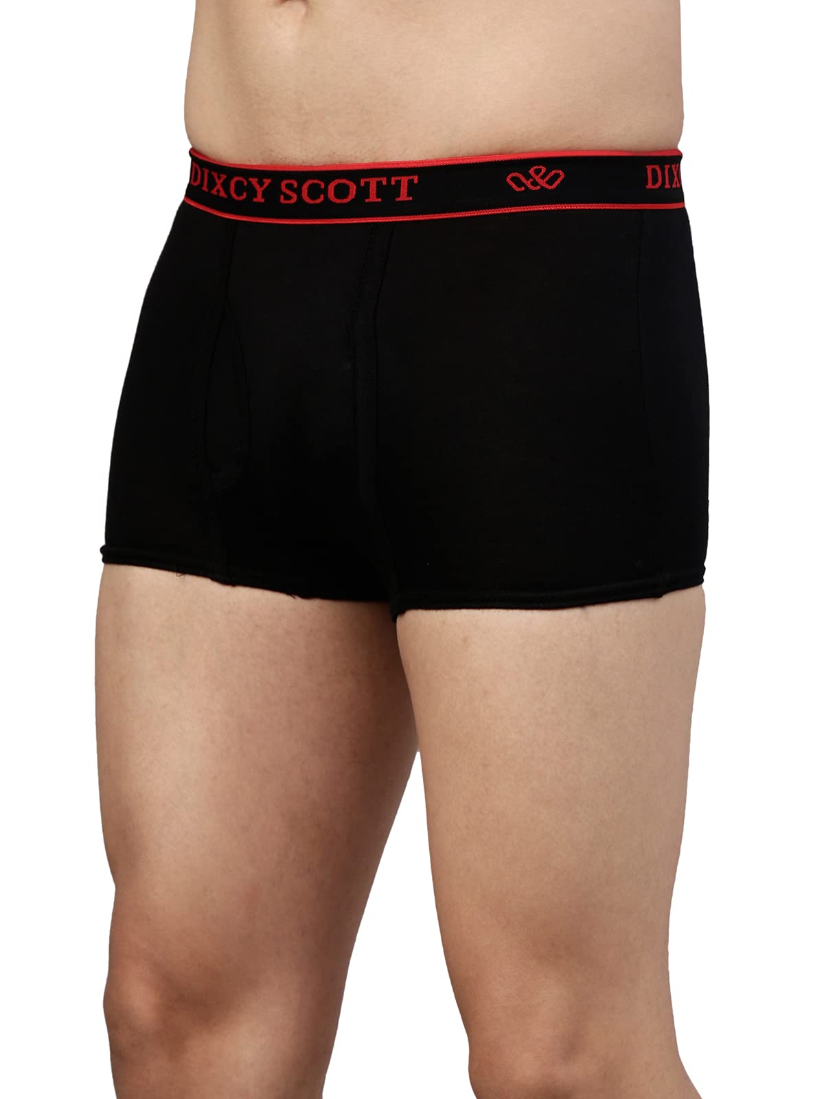 Dixcy Scott Cotton Originals Mens Trunk Snug Fit Solid Innerwear - Swish Trunk (Black/Grey Mel/Navy - Pack Of 3 )-M 3