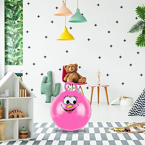 Rhyhorn Hopper Ball, Hopping Toys for Kids, Bouncy Ball with Handle for Boys Girls Aged 3+Inflatable Dinosaur Bounce Hopper Toy with Pump(65 cm) (Pink) - Image 7