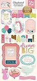 Echo Park Paper Company Imagine That Girl 6x13 Chipboard Phrases-Gold Foil