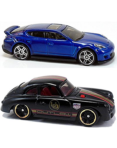 Hot Wheels 2-car Porsche Set Blue Panamera & Magnus Walker's Porsche 356A Outlaw