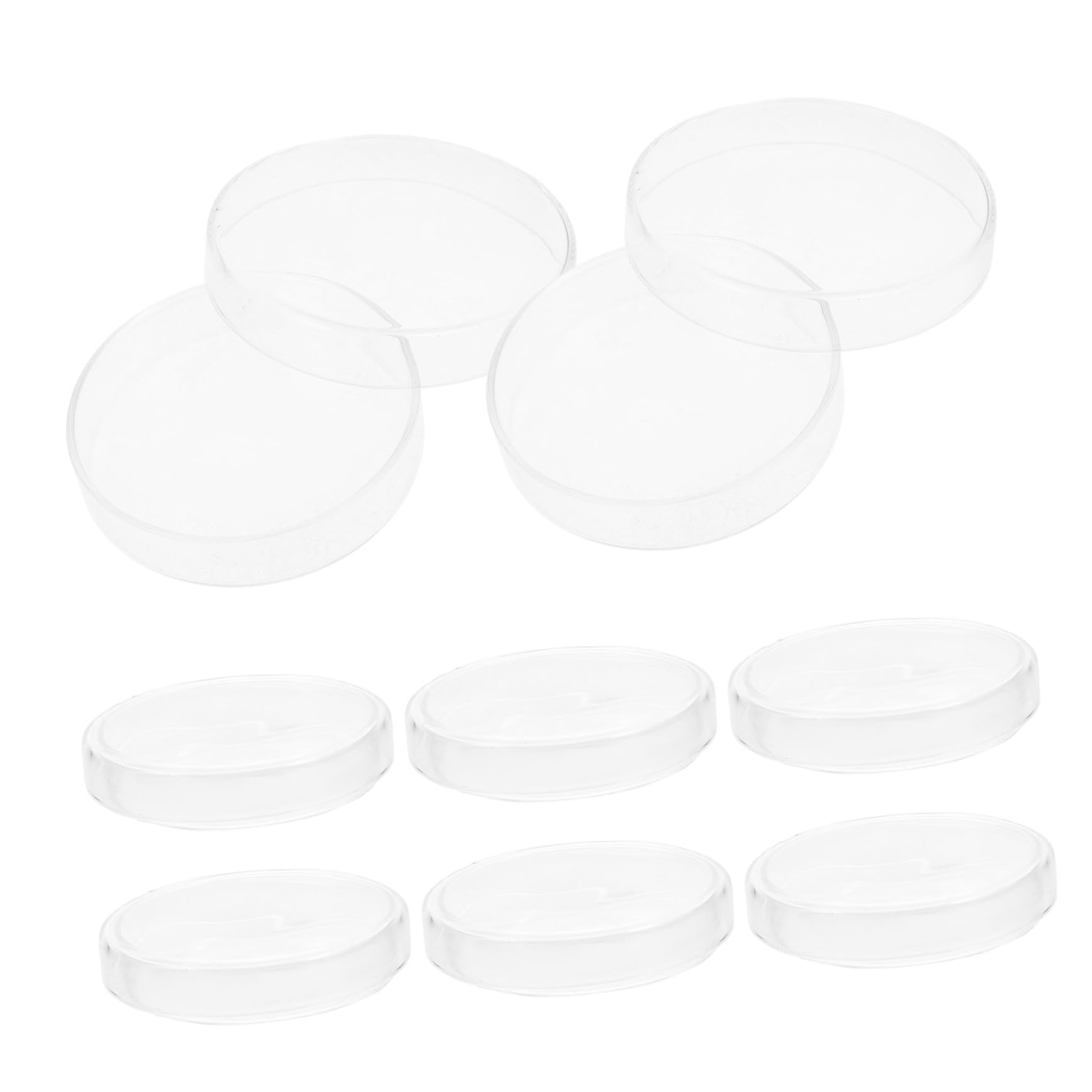 GLEAVI 10stücke Petrischale aus Glas mit Deckel für Labor und Mikrobiologische Kulturen für Pilz und Gewebekulturen im Wissenschaftsbereich