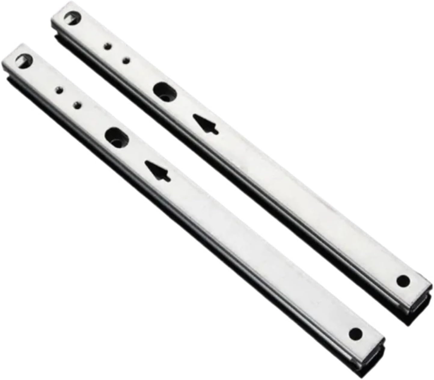 Full Extension Drawer Slides 1Pair 17mm Wide Two Sections Steel Fold Micro Drawer Guide Hardware Fittings(278MM)