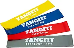 Kit Mini Band Faixa Elástica Circular 4 Intensidades Yangfit