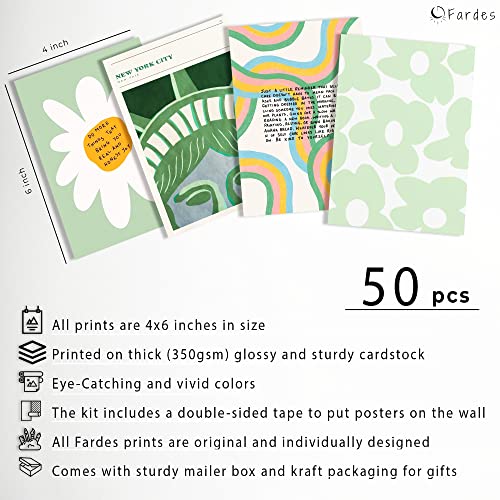 Image of Sage Green Room Decor Aesthetic, Sage Green Home Decor Wall Art for Bedroom, Preppy Room Decor for Teen Girls, Cute Prints for Dorm Decor