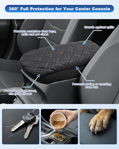 Image of CDEFG for 2026 Toyota CHR Center Console Cover for 2026 C-HR Accessories | 2026+ CHR Armrest Cover Middle Console Protector Arm Rest Thick Leather Pad