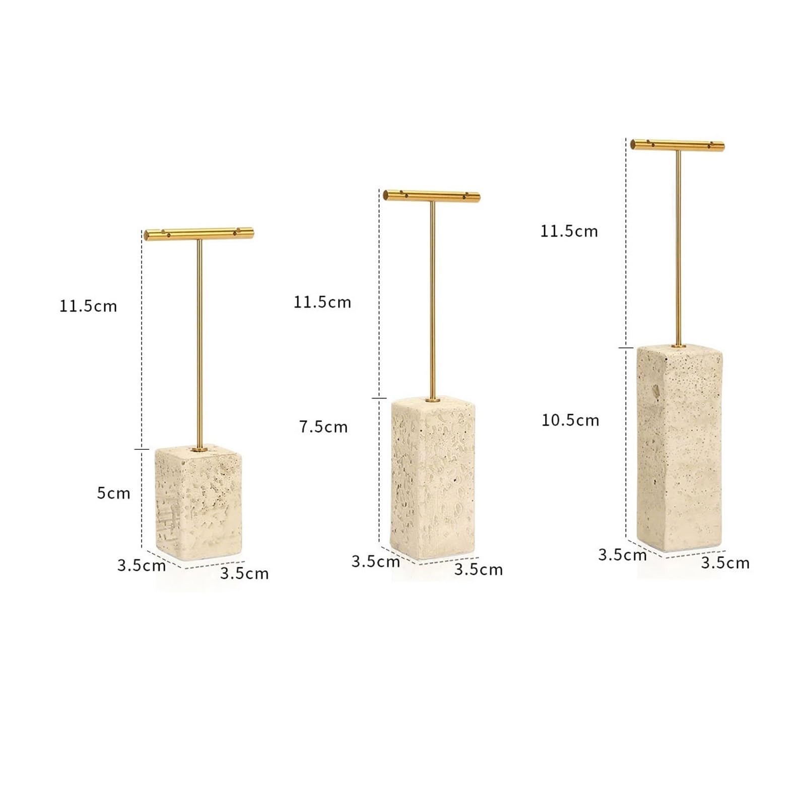 Estetyka Earring Display Stand Metal T-Bar and Plaster Base