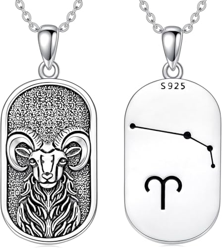 Collier Bélier en argent 925, un bijou de constellation raffiné