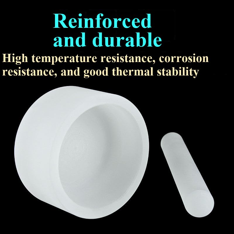 High Purity Quartz Mortar with Mortar Rod High Purity Quartz Glass Corrosion and high Temperature Resistance (1, 100x75mm)