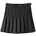 Price comparison product image Summer Girls Teens High Waist Pleated Mini Skirts School Skirt Uniform Women Solid A-line Skirts Flared Tennis Skater Casual Skirts Skorts with Inner Shorts Black UK 6 (Tag XS)