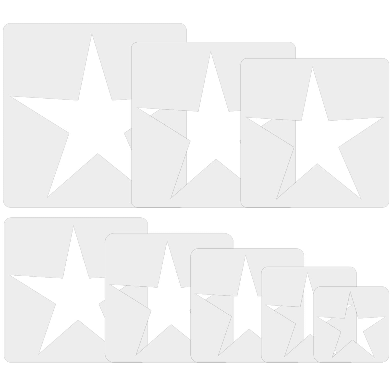 8 Pcs Large Star Stencils, Star Stencils Different Sizes Star Stencils for Painting 5 Point Star Template Stencil Reusable Plastic Star Stencils for Painting,Spraying On Wood Wall and Flags Making