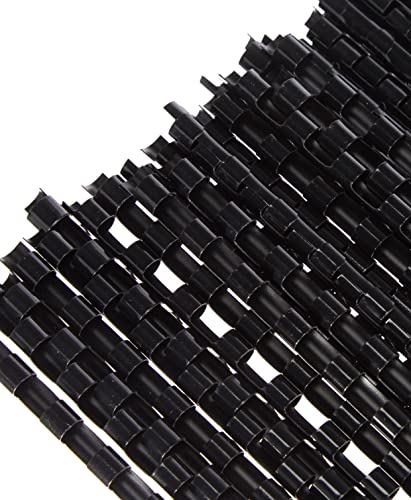 Genie 11181 Plastikbinderücken (A4; 30 cm; Kunststoff; 6 mm; 25 Blatt; geeignet für alle Spiralbindegeräte) 50 Stück schwarz