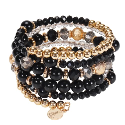 Women's Bright Yellow Beaded Bracelet with Yellow Gold - Allison Bryan