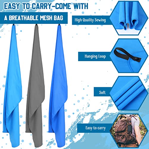 Mixweer 30 X 60 Inch Microfiber Beach Towel Bulk Oversized Travel Towel Microfiber Quick Dry Towel Absorbent Body Towel For Camping Backpacking Hiking Swimming(Bright Colors, 12 Pcs) #TOP4