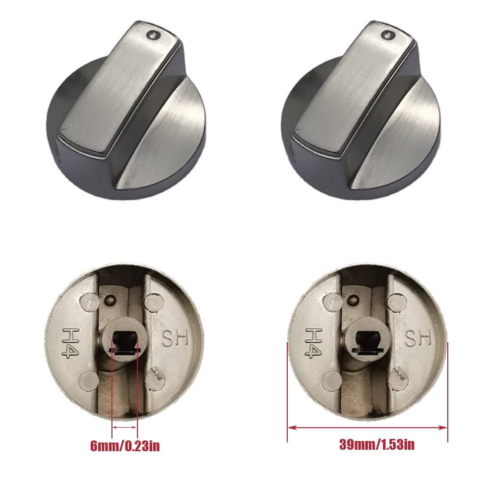 Set 4 Manopole Per Cucina A Gas - Universali, Diametro Albero 6mm