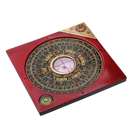 Brújula Feng Shui Luo Pan China Antigua 11x11cm miniatura 3